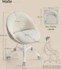 A diagram showing the dimensions and features of a chair, with an illustration of a person sitting in it. Produktbild-Vorschau