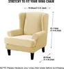 Velvet Wing Chair Covers 2 Piece Chair Covers Slipcover Náhled obrázku produktu 4