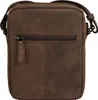 A brown leather crossbody bag is shown from the back. Podgląd zdjęcia produktu