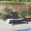 vidaXL Sonnenliege Poly-Rattan Schwarz Produktbild-Vorschau 3