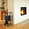 Relaxdays Kaminholzwagen mit Besteck, Brennholzkarre Stahl, Produktbild-Vorschau 3