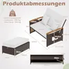 Leżak ogrodowy COSTWAY z polirattanem, regulowanym Podgląd zdjęcia produktu 3