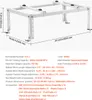 A white metal air conditioner mounting bracket is shown against a white background with dimensions and specifications listed below. Anteprima dell’immagine prodotto