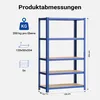 Scaffalatura per carichi pesanti Wiltec 120x50x204cm, Anteprima dell’immagine prodotto 11
