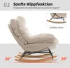 HOMCOM Schaukelstuhl, Relaxsessel mit Fußstütze und Produktbild-Vorschau 4