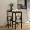 HOMCOM Bartisch-Set 3tlg. Bartisch mit Barhocker Set Produktbild-Vorschau 10