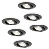 HOFTRONIC - Spots LED encastrables Lugo 5W 450lm 2700K Noir Voir les images du produit 1