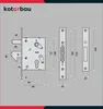 KOTARBAU® Hakenschloss Schiebetore Einsteckschloss F-60 Produktbild-Vorschau 4