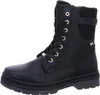 A black lace-up boot with a thick sole and fur lining. Produktbild-Vorschau