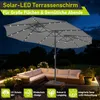 Faziango XXL Sonnenschirm Grau mit LED-Licht – Produktbild-Vorschau 3