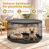 Hundegehege mit Dach & Bodenplane, Welpenauslauf faltbar, Produktbild-Vorschau 5