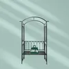 Relaxdays Rosenbogen mit Bank, Torbogen Garten, HBT: 210 x Produktbild-Vorschau 4