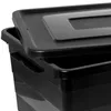 Close-up view of the lid and top edge of a black storage box. Anteprima dell’immagine prodotto