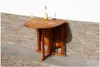 Balkontisch Gartentisch klappbar Oval 120x70 cm aus Eukalyptus Holz Produktbild-Vorschau