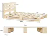 Lermowood Palettenbett 160 x 200 cm mit Kopfteil Natur Produktbild-Vorschau 3