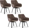 CLIPOP Chaise de salle à manger pivotante, lot de 4, en Voir les images du produit 3
