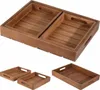 Sada dekoratívnych podnosov TEAK, 3 kusy Náhľad obrázku produktu 5