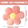 OKWISH Blumen Kissen, 40cm, Rosa - Weiches Kordstoff Produktbild-Vorschau 7