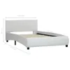 vidaXL Cadre de lit avec LED Blanc Similicuir 100x200 cm Voir les images du produit 8