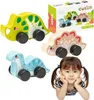 Cubika, giocattolo in legno, set gioco dinosauri in legno, Anteprima dell’immagine prodotto 3