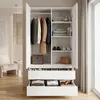 Armoire Novela, blanche, 2 portes | Armoire de chambre Voir les images du produit 9