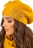 Vivisence Baskenmütze Damen mit Blumenapplikation Produktbild-Vorschau 3