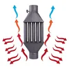 Abgaswärmetauscher Warmlufttauscher Rauchgaskühler 130mm Produktbild-Vorschau 3