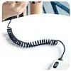 A coiled black USB-C cable is shown connected to a white power bank, with a person's hand holding the other end of the cable. Anteprima dell’immagine prodotto