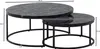 WOHNLING Couchtisch 2er Set Schwarz Marmor Optik Sofatisch Produktbild-Vorschau 7