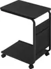 A black side table with wheels and a side pocket. Náhľad obrázku produktu