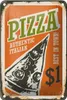 Blechschild Retro 12x18cm Pizza best in town Produktbild-Vorschau 1