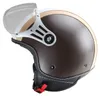 CMX Jet Helmet - Casco Scooter Chap Pelle bianco, marrone, Anteprima dell’immagine prodotto 2