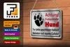 Blechschild Hinweis 18x12cm Achtung Freilaufender Hund Produktbild-Vorschau 3