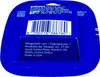 The image shows the back of a blue cardboard package for Oral-B dental floss. It includes a barcode, manufacturer information, and usage instructions in multiple languages. Produktbild-Vorschau
