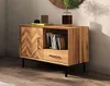 Kommode Seiba Wildeiche massiv 97x45x65 Fischgrätmuster 1 Produktbild-Vorschau 3