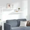 vidaXL Étagères flottantes 2 pcs. Blanc brillant Voir les images du produit 2