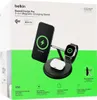 The product packaging for a Belkin BoostCharge Pro 3-in-1 Magnetic Charging Stand. Produktbild-Vorschau