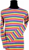 T2594-9900-L bunt Damen-Herren Langarm Ringelhemd Rainbow Produktbild-Vorschau 1