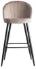 Chaise de bar velours beige tabouret avec dossier Voir les images du produit 7