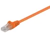 A close-up, angled view of an orange network cable with an RJ45 connector. Anteprima dell’immagine prodotto
