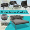 Sonnenliege Aluminium mit Sonnendach – verstellbare Produktbild-Vorschau 3