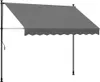 vidaXL Markise Einziehbar Anthrazit 250x150 cm Stoff und Produktbild-Vorschau 1