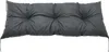 A dark gray tufted cushion for an outdoor sofa or bench. Náhled obrázku produktu