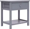 Nachttisch Grau 40×29×42 cm Paulownia Holz Produktbild-Vorschau 1