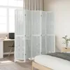 Design 5-tlg. Raumteiler Weiß Massivholz Paulownia, Produktbild-Vorschau 3