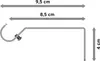 Diagram showing dimensions of a product. Produktbild-Vorschau