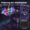 VASAGLE Herní stůl, herní stůl s RGB osvětlením, tvar Z, Náhled obrázku produktu 7
