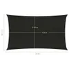 Sonnensegel 160 g/m² Schwarz 2,5x5 m HDPE Produktbild-Vorschau 7