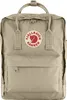 A front view of a beige Fjällräven Kånken backpack. Voir les images du produit