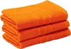 A stack of three orange towels. Anteprima dell’immagine prodotto
